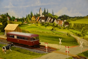 Haltestelle Sandelzhausen als Diorama im Maßstab 1:22,5 von Bernhard